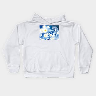 Fluffy cloud fractal wave spiral Kids Hoodie